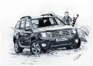 Раскраска рено дастер