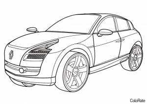 Раскраска Стильный Renault