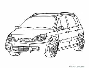 Renault Scenic» раскраска для детей
