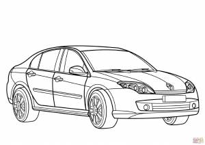 Раскраска Автомобиль Renault Laguna