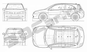 Чертеж Renault Megane 3-Doors