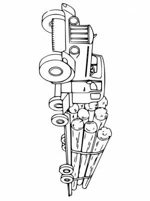 Лесовоз раскраска