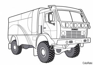 Раскраска КАМАЗ 4326