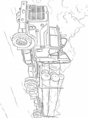 Раскраски Лесовоз   в формате