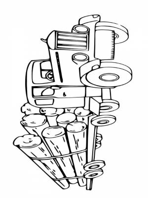 Раскраска Лесовоз  для детей