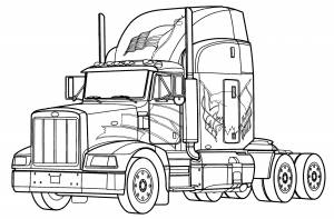 Раскраска Peterbilt 377