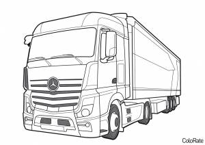 Раскраска Mersedes-Benz Actros