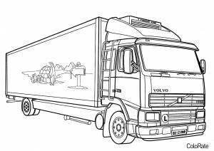 Раскраска Volvo FH-16 Reefer Truck