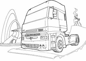 Раскраска Лесовоз