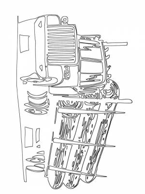 Раскраски Лесовоз   в формате