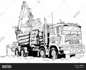 Лесовоз раскраска