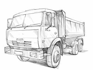 Грузовик в лесу