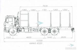 Сортиментовоз КамАЗ 6520