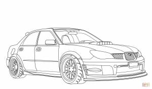 Раскраска Subaru Impreza WRX STI