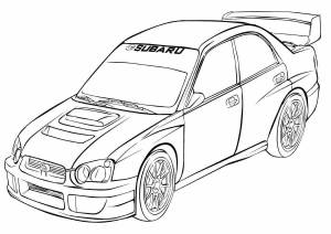 Раскраски Субару импреза wrx sti