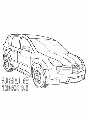 Раскраски, субару транспорт