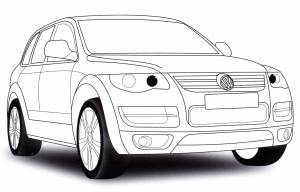 Раскраска Volkswagen Touareg