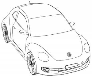 Раскраски фольксваген жук