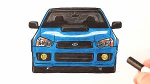 Как нарисовать машину Subaru Impreza WRX STI