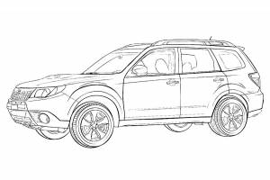 Раскраска Субару