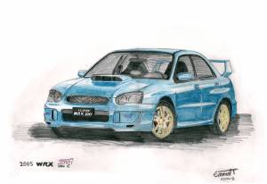 Раскраска субару импреза