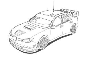 Раскраска субару импреза