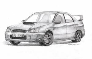 Импреза субару рисунок