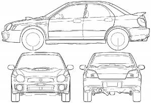 Раскраска Субару