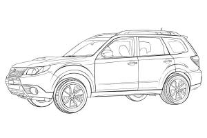 Раскраска Subaru Forester