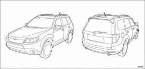 Раскраски Субару форестер