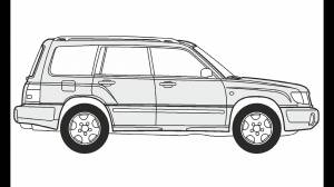 Раскраска субару форестер