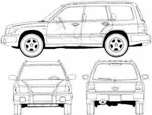 Раскраска субару форестер