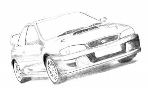 Субару раскраска
