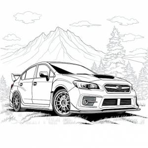 Subaru wrx sti стоит по природе лучший ручной рисунок цветная книга eps