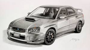 Субару рисунок