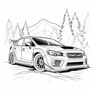 Subaru wrx sti стоит по природе лучший ручной рисунок цветная книга eps