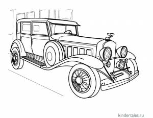 Cadillac V-16» раскраска для детей