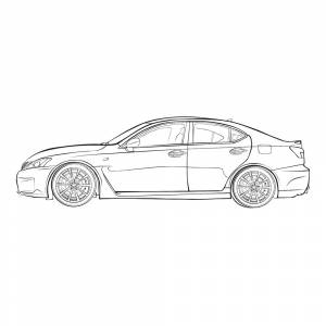 Раскраска Машина Лексус