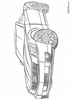 Раскраска Машина Кадиллак