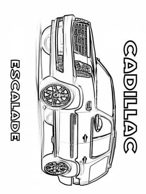Раскраска Кадиллак  картинку