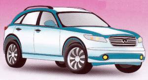 Раскраска Infiniti FX