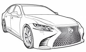 Раскраска Lexus LS 500