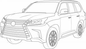 Раскраски Лексус lx 570