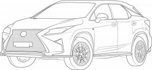 Раскраски Лексус lx 570