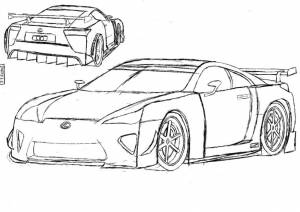 Раскраска Lexus LFA