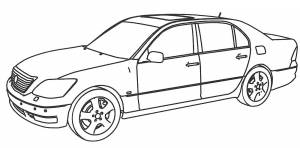 Раскраска автомобилей Лексус  и