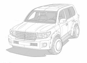 Раскраски Лексус lx 570