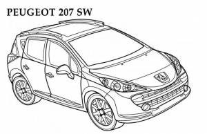 Раскраска пежо