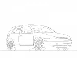 Раскраски Фольксваген гольф