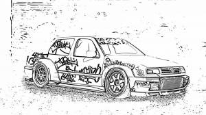 Раскраски Фольксваген гольф